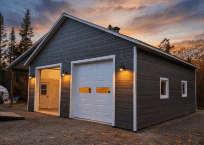 Garage détaché Modèle Iberville 32′ x 30′ avec annexe